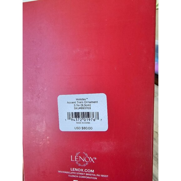 Lenox holiday accent train ornament porcelain 893703 Xmas tree new - Picture 9 of 9
